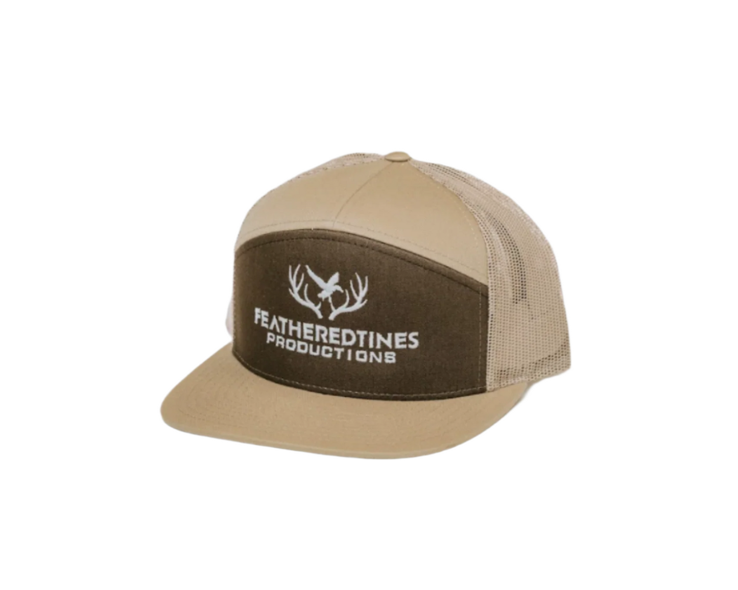 FeatheredTines Cream and Khaki Hat